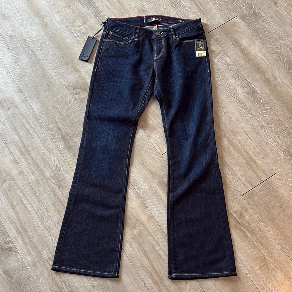 BNWT 34 Heritage Sharon Tate Mid Rise Boot Cut Jeans Size 27x32 measures 20x32